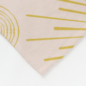 Boho Celestial Sun Stars Personalized Ivory Fleece Deken (Hoek)