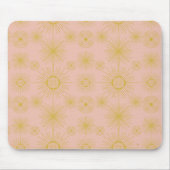 Boho Celestial Sun Stars roze Pattern Muismat (Voorkant)