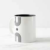 Boho celestial Sun Tweekleurige Koffiemok (Voorkant links)