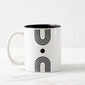 Boho celestial Sun Tweekleurige Koffiemok (Links)