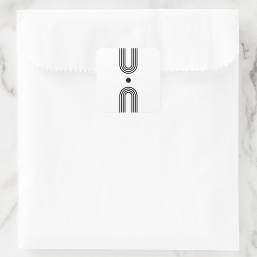 Boho celestial Sun Vierkante Sticker (Tas)