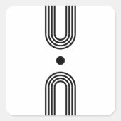 Boho celestial Sun Vierkante Sticker (Voorkant)