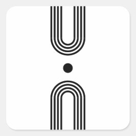 Boho celestial Sun Vierkante Sticker