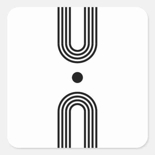 Boho celestial Sun Vierkante Sticker (Voorkant)