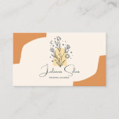 Boho Celestial Terracotta Minimalist Visitekaartje (Voorkant)