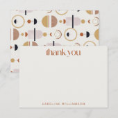 Boho Celestial Terracotta Personalized Stationery Bedankkaart (Voorkant / Achterkant)