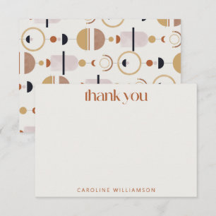 Boho Celestial Terracotta Personalized Stationery Bedankkaart