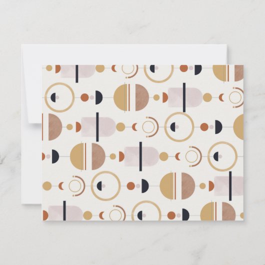 Boho Celestial Terracotta Personalized Stationery Notitiekaartje (Achterkant)