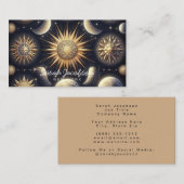 Boho Celestial Visitekaartje – Kosmische Nachtelij (Voorkant / Achterkant)