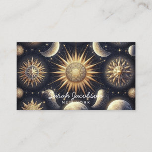 Boho Celestial Visitekaartje – Kosmische Nachtelij