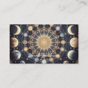 Boho Celestial Visitekaartje – Kosmische Nachtelij