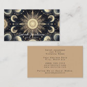 Boho Celestial Visitekaartje – Kosmische Nachtelij (Voorkant / Achterkant)