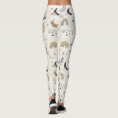 Boho Celestial Vrouwen| Neutrale Maansterren Leggings (Achterkant)