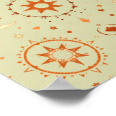 Boho Celestial Wall Art | Sun & Moon Spiritueel Poster (Hoek)