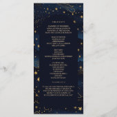 Boho Celestial Wedding Ceremony Programma Programmakaart (Achterkant)