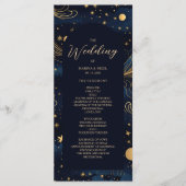 Boho Celestial Wedding Ceremony Programma Programmakaart (Voorkant)