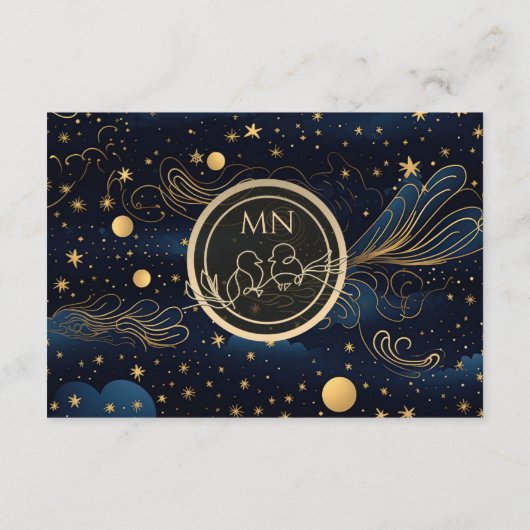 Boho Celestial Wedding Details Kaart (Achterkant)