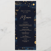 Boho Celestial Wedding Menu Kaart (Voorkant)