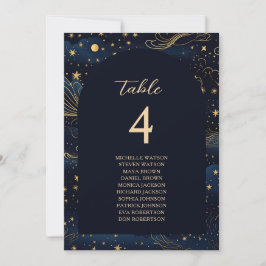 Boho Celestial Wedding Seating Chart