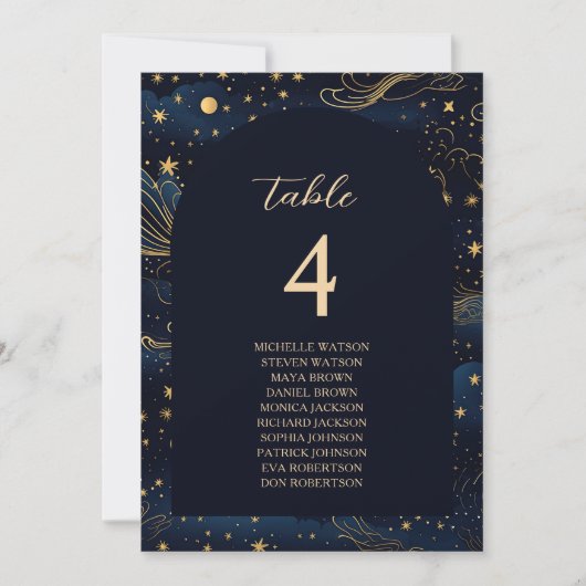 Boho Celestial Wedding Seating Chart (Voorkant)