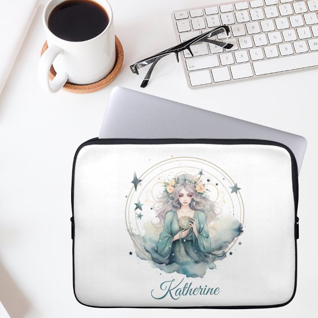 Boho Celestial Witchy Name Laptop Sleeve (Creator heeft geüpload)