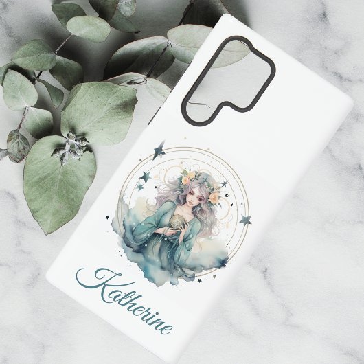 Boho Celestial Witchy Name Samsung Galaxy Hoesje