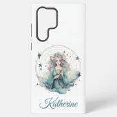 Boho Celestial Witchy Name Samsung Galaxy Hoesje (Achterkant)