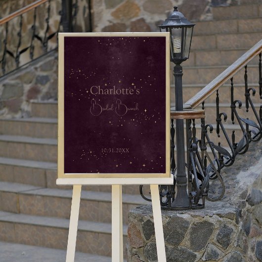 Boho Celestial zon en maan bruids brunch teken Perfect Poster