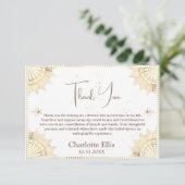 Boho Celestial Zon en Maan Bruids douche Tarot Bedankkaart (Staand voorkant)