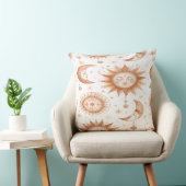 Boho Celestial Zon Maan Worp Kussen (Stoel)
