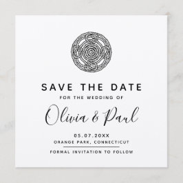 Boho celtic stijl Save the Date Trouwkaart Kaart