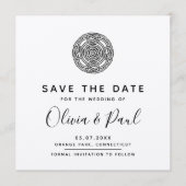 Boho celtic style Save the Date Wedding Kaart (Voorkant)
