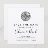 Boho celtic style Save the Date Wedding Kaart (Voorkant / Achterkant)