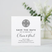 Boho celtic style Save the Date Wedding Kaart (Staand voorkant)