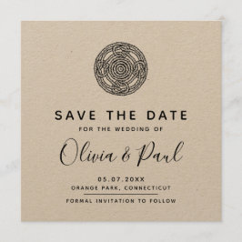 Boho celtische stijl Save the Date Trouwkaart Kaart