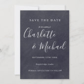 Boho Chalkboard Signature Save the Date Kaart (Voorkant)