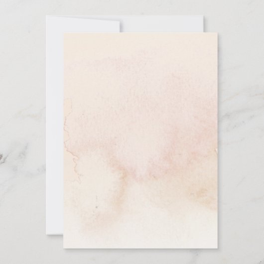 Boho Champagne Blush Terracotta Pampas Floral Kaart (Achterkant)