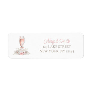 Boho Champagne Glas Parels&P prosecco Bruidsuitnod Etiket