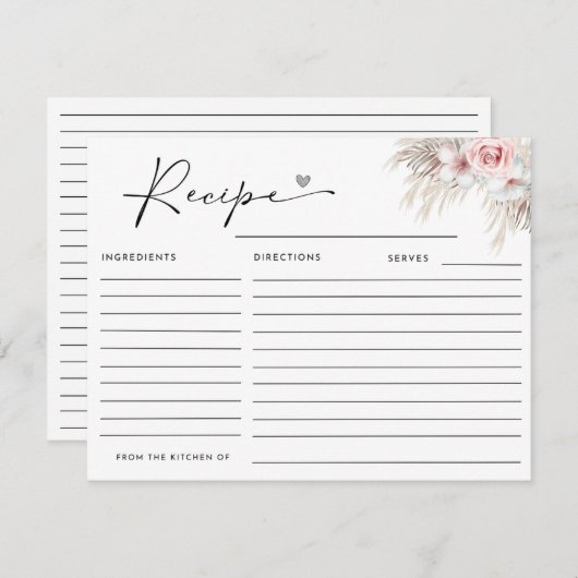 Boho Champagne Glazen Parels & Prosecco Vrijgezell Informatiekaartje (Voorkant / Achterkant)