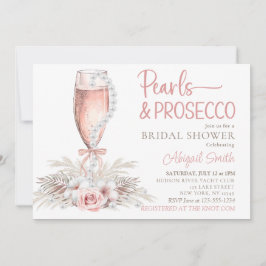 Boho Champagne Glazen Parels & Prosecco Vrijgezell Kaart