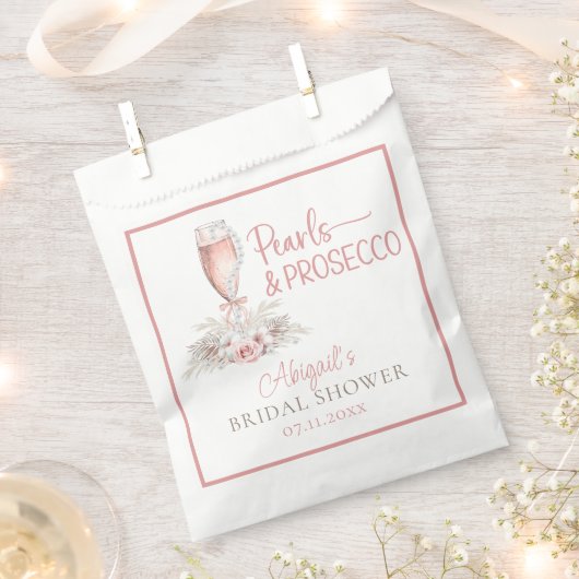 Boho Champagneglas Parels & Prosecco Bruiloft Bedankzakje (Geknipt)