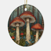 Boho  champignons bos keramisch ornament (Links)