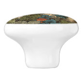 Boho  champignons bos keramische knop (Zijkant)