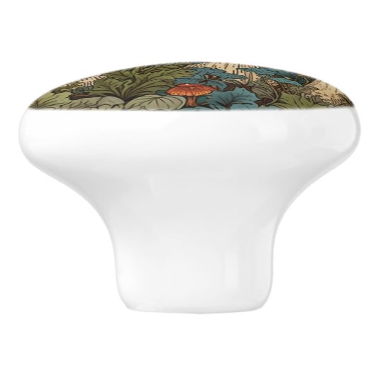 Boho champignons bos keramische knop (Zijkant)