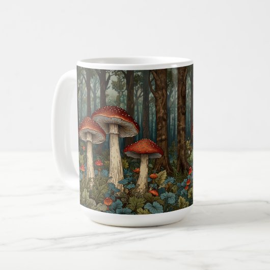 Boho  champignons bos koffiemok (Voorkant links)