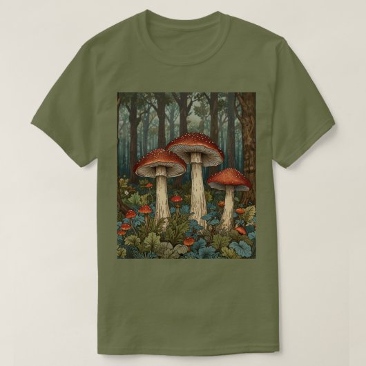 Boho  champignons bos t-shirt (Design voorkant)