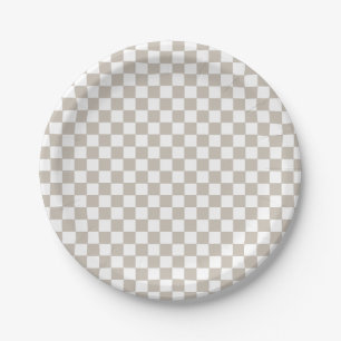 Boho Check verjaardag Papieren borden Bordje