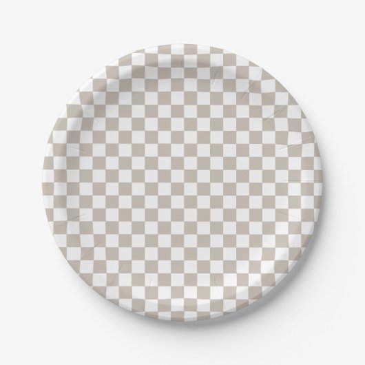 Boho Check verjaardag Papieren borden Bordje (Voorkant)