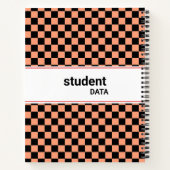 Boho Checkerboard Binder | Trendy Back to School  Notitieboek (Achterkant)