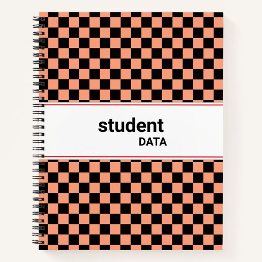Boho Checkerboard Binder | Trendy Back to School  Notitieboek (Voorkant)